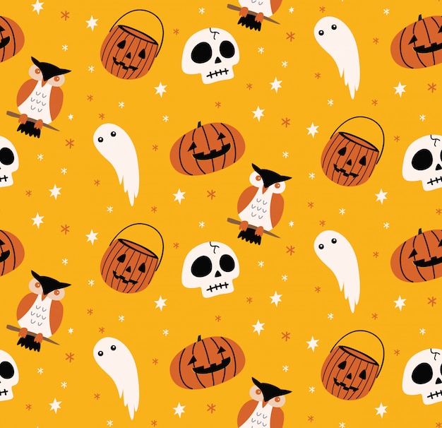 Bonito fundo sem emenda de halloween