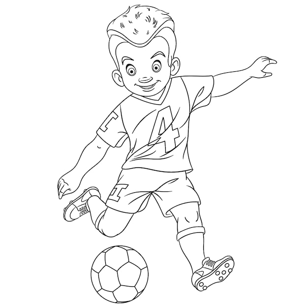 Desenho de Jogar futebol para Colorir - Colorir.com