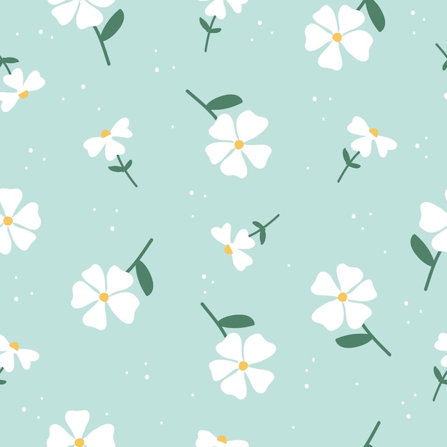 Bonito mão desenhada vintage floral padrão sem costura fundo vector