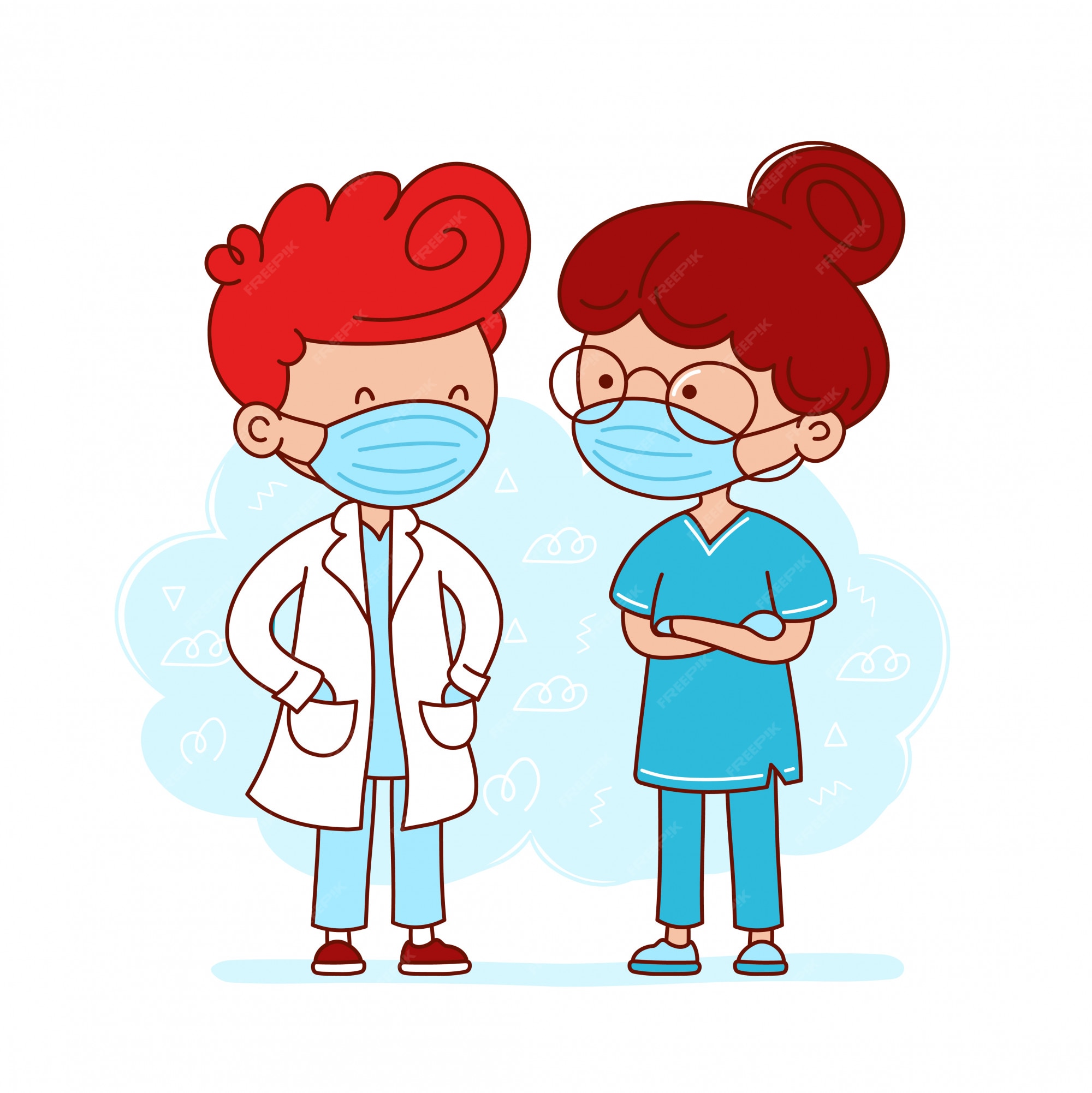 Fundo Ilustrações De Enfermeira Médica Dos Desenhos Animados Fundo