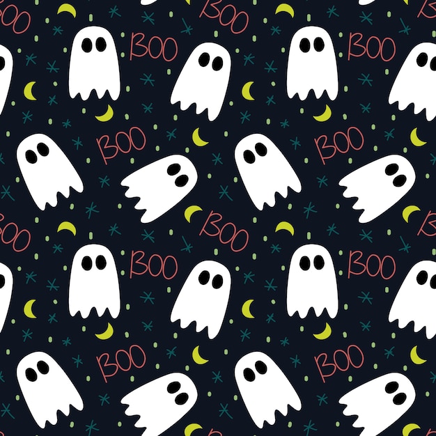 Bonito padrão de halloween com fantasma