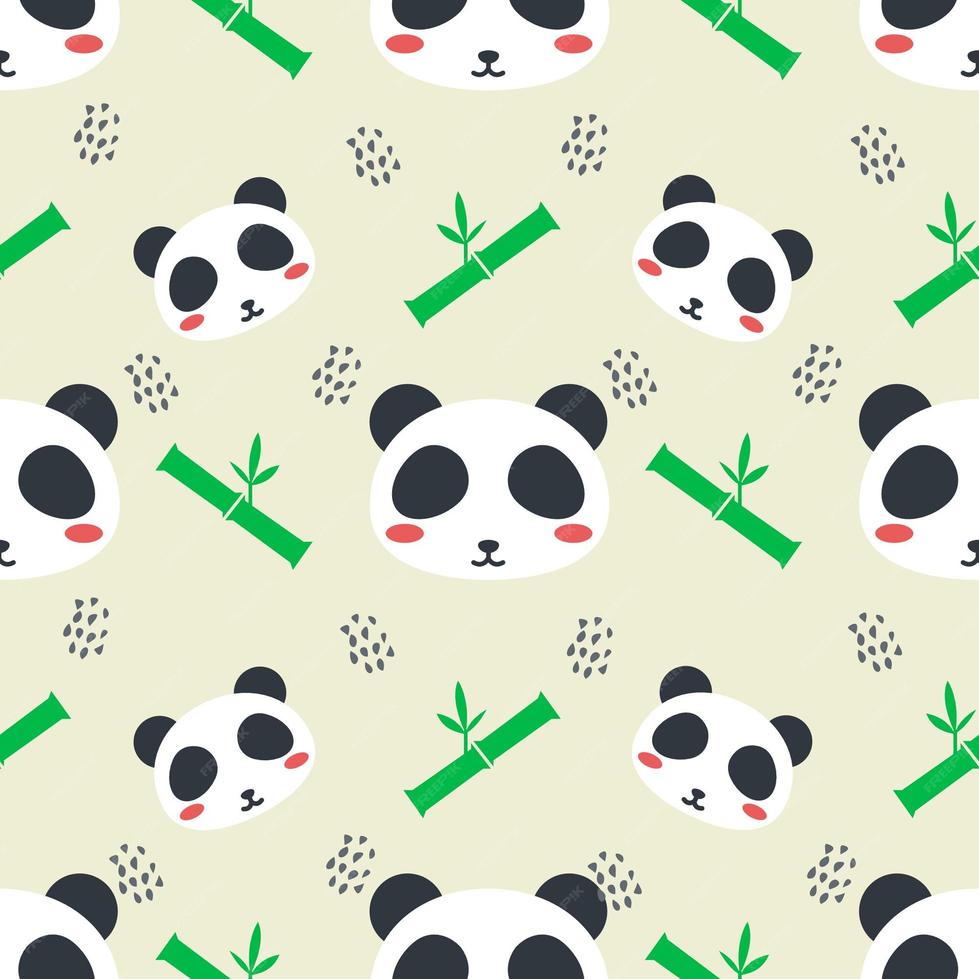 Padrão bonito Panda sem costura, fundo: vetor stock (livre de direitos)  1013401669, Shutterstock