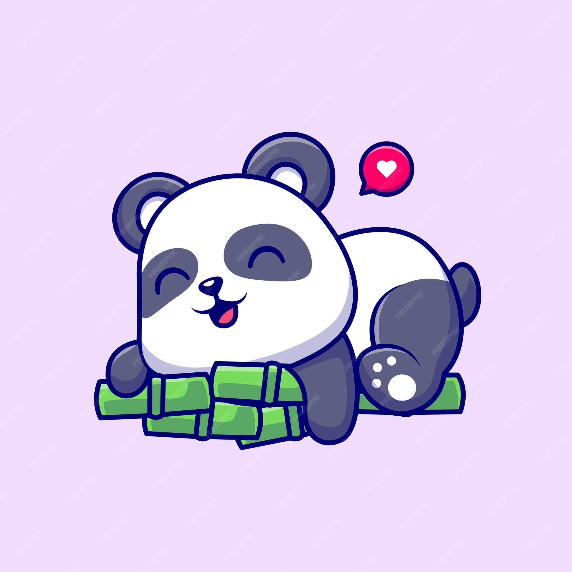 panda bonito comer ilustração de ícone de vetor dos desenhos animados de  bambu. animal ícone conceito isolado vetor premium. estilo de desenho  animado plano 14003190 Vetor no Vecteezy