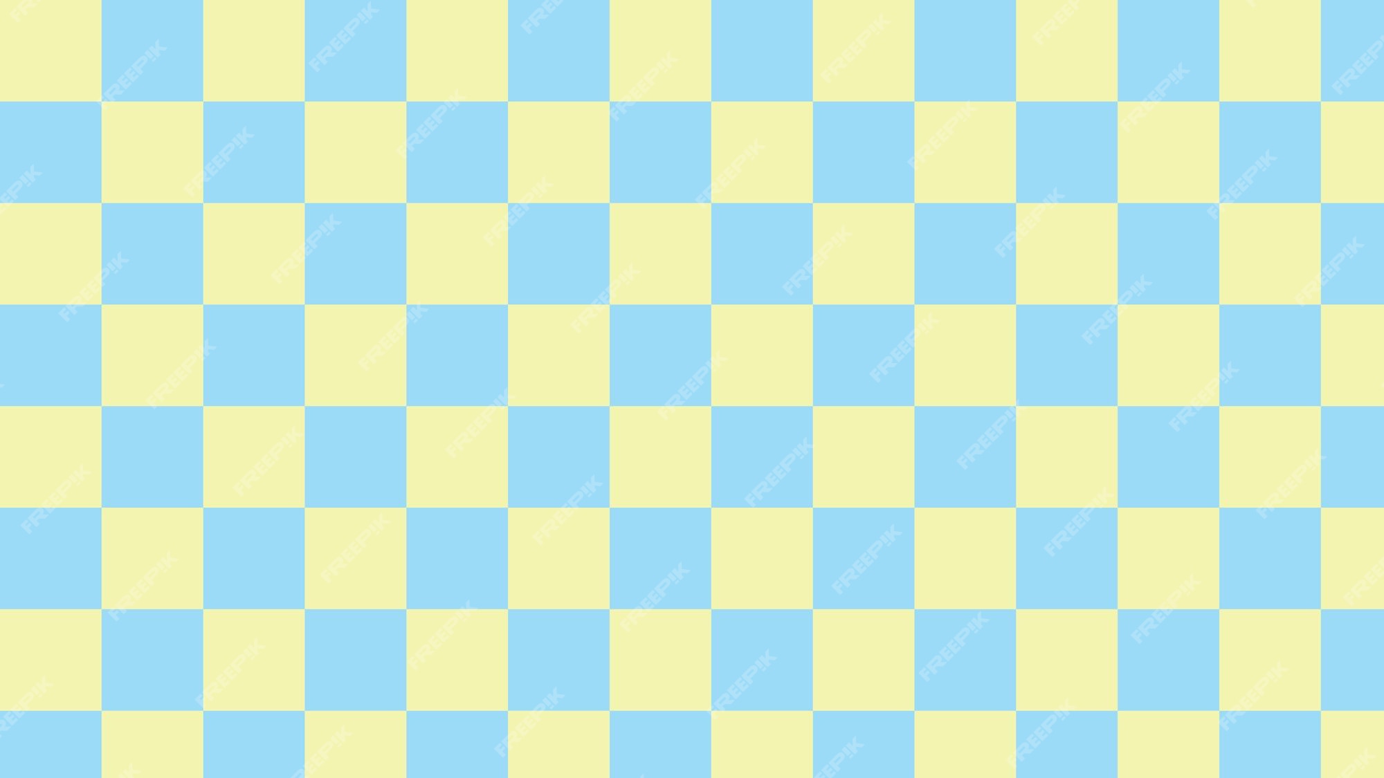 Bonito pastel azul e amarelo xadrez xadrez xadrez estético papel de parede  ilustração perfeito para papel de parede pano de fundo cartão postal para o  seu design