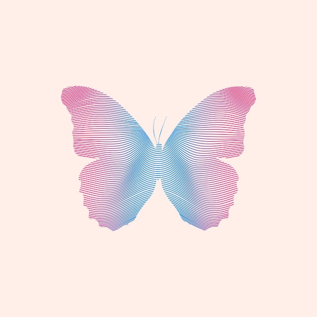 Borboleta em design de malha