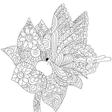 Mandala Das Flores E Das Borboletas Livro Para Colorir Para O Adulto  Ilustração do Vetor - Ilustração de borboletas, decorado: 115668718