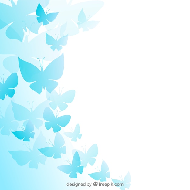 Vetor borboletas azuis fundo