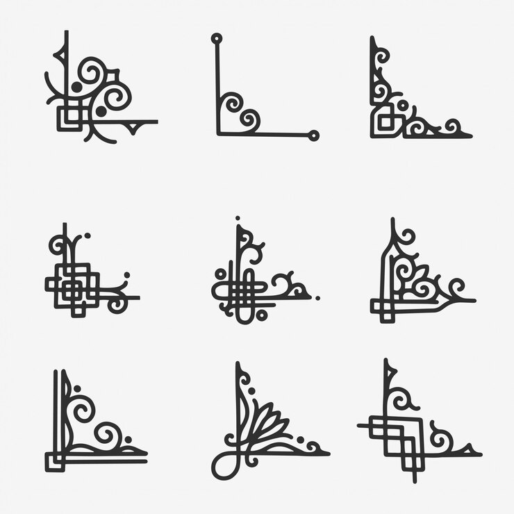 Borda de canto desenhada mão Doodle