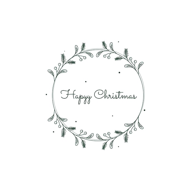 Borda de Natal desenhada à mão