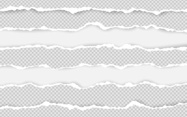 Borda de papel rasgado horizontal.