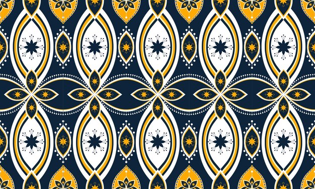 Bordado de padrão étnico geométrico .carpet,papel de parede,vestuário,embrulho,batik,tecido,estilo de bordado de ilustração vetorial.