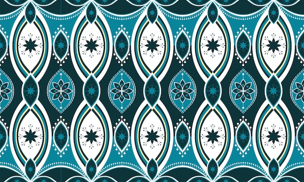 Bordado de padrão étnico geométrico .carpet,papel de parede,vestuário,embrulho,batik,tecido,estilo de bordado de ilustração vetorial.
