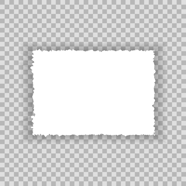 Vetor bordas de papel rasgadas para fundo textura de papel rasgada em fundo transparente ilustração vetorial