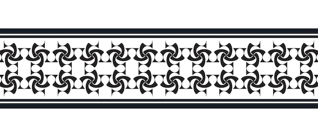 Bordas sem costura étnicas em estilo ornamento