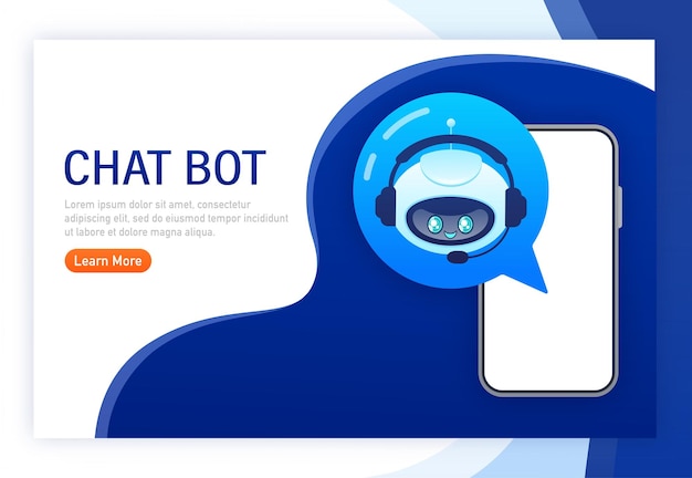 Bot de bate-papo plano para web design ilustração vetorial isométrica plana inteligência artificial