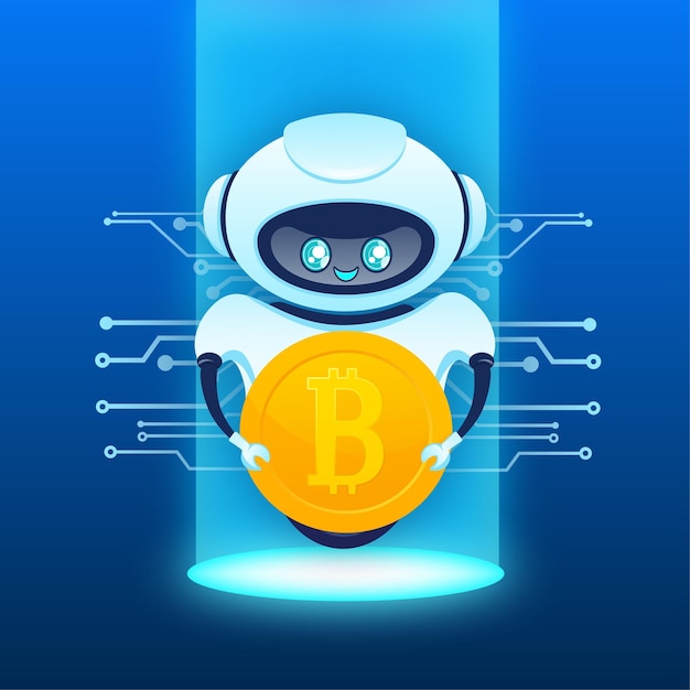 Bot de negociação Conceito de negociação de ações Inteligência artificial Abstrato