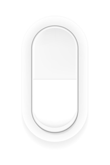 Botão de comutação realista na cor branca aplicável como parte do design da interface do usuário