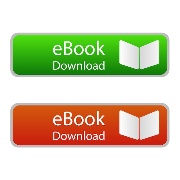 Vetor botão de download de e-book gratuito