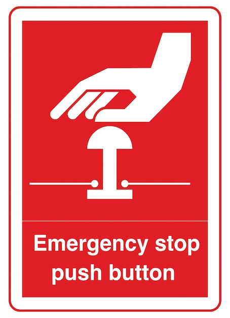 Vetor botão de paragem de emergência