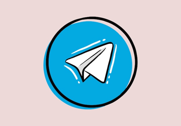 Botão telegram para logotipo de símbolo de ícone de telefone de mídia social da web editorial do telegram