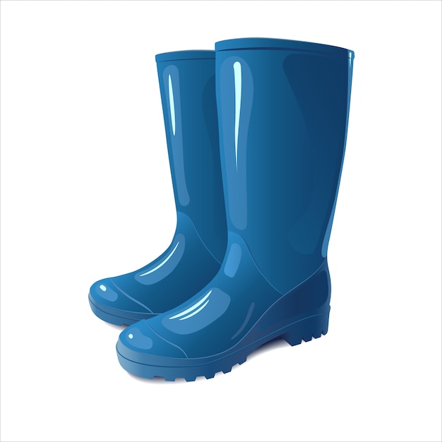 Botas de chuva azul