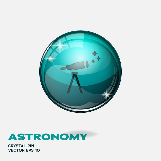 Botões 3d de astronomia