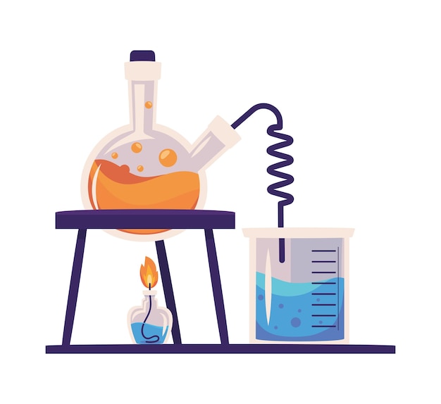 Botões de laboratório de ciências ícone isolado