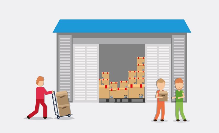 Vetor box package man male avatar entrega ícone de envio