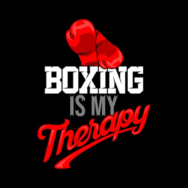 Boxe é minha terapia. provérbios e citações do encaixotamento