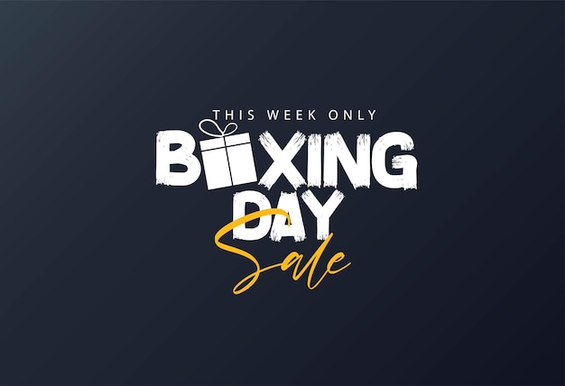 Boxing day sale com fundo vermelho, preto, banner, poster ou flyer design