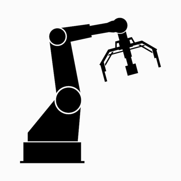 Braço de robô mecânico industrial