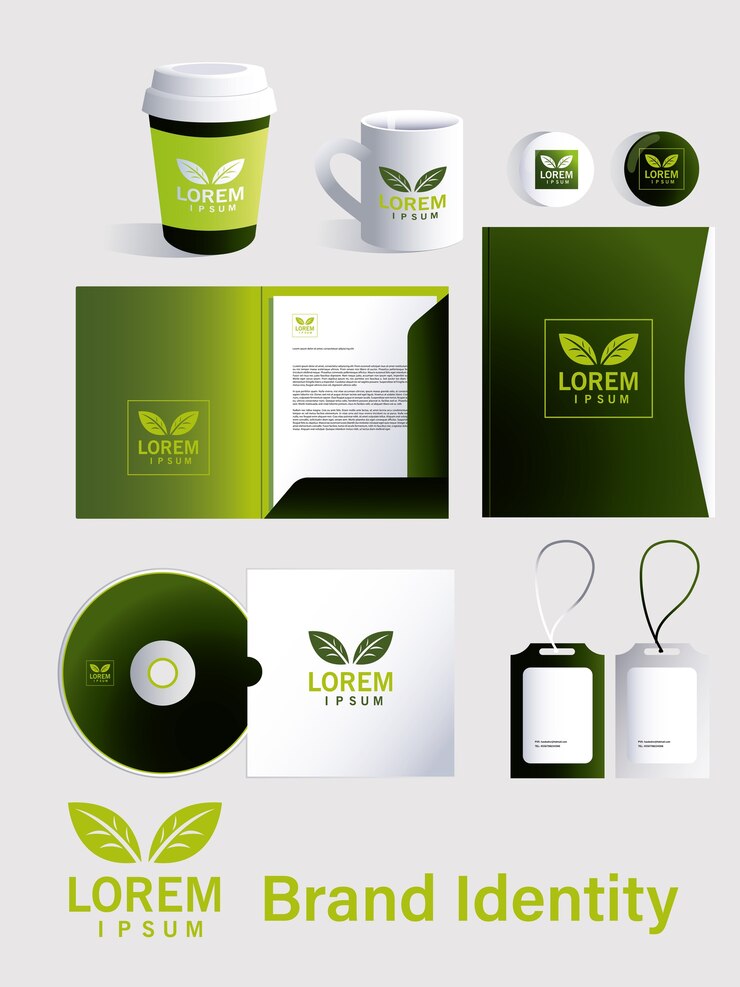 Vetor branding de identidade para design de ilustração em empresas