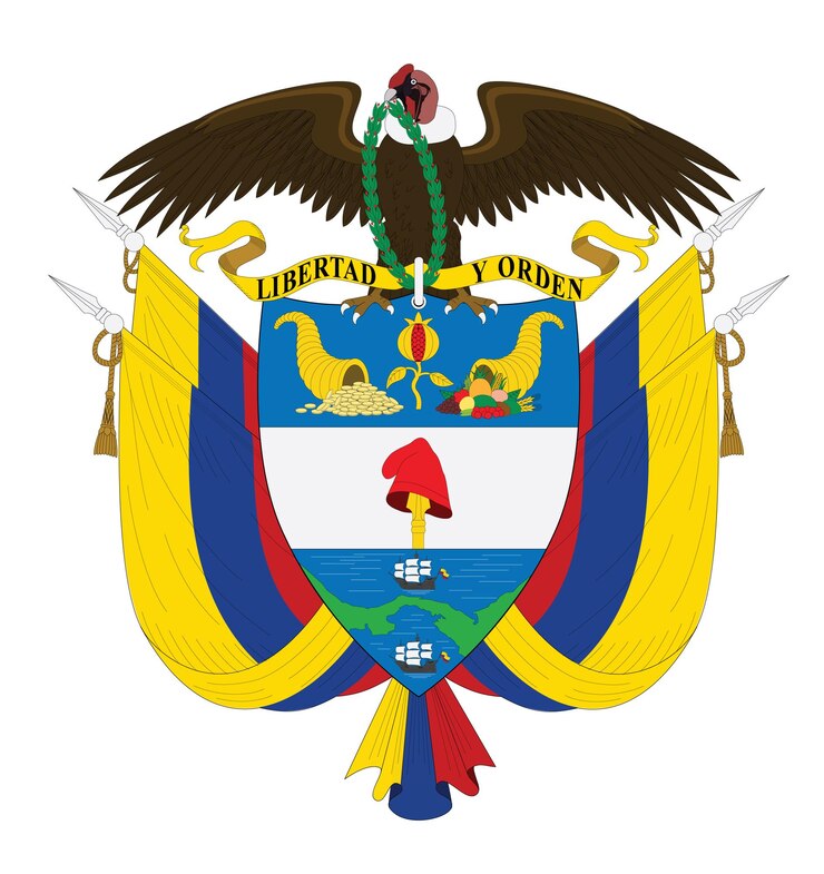 Vetor brasão de armas da colômbia