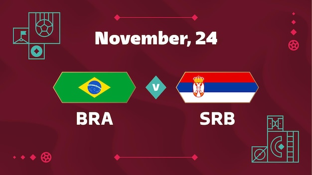 Brasil vs Sérvia Futebol 2022 Grupo G Competição Mundial de Futebol partida contra