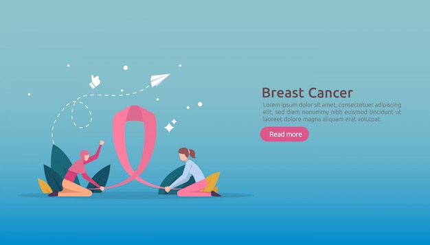 Breast cancer day conceito de mês de conscientização