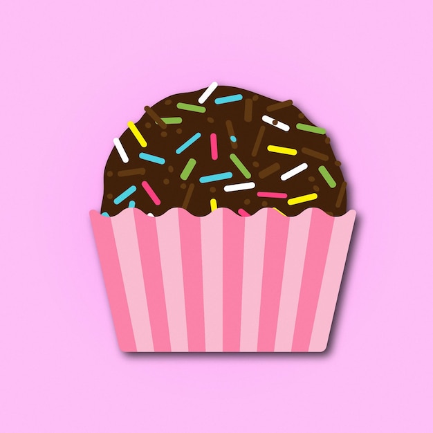 Vetor brigadeiro rosa