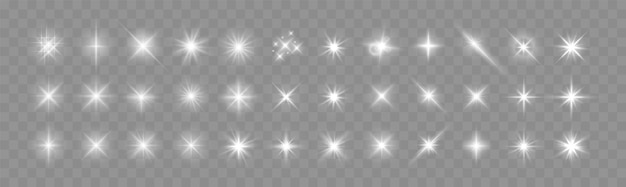 Brilhe estrelas brilhantes vector brilhando faíscas