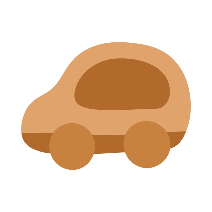 Brinquedo de bebê de madeira para crianças para desenvolvimento de habilidades motoras no estilo boho desenhado à mão