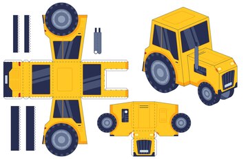 Mostra Como Aprender a Desenhar Trator De Brinquedo Passo a Passo.  Desenvolver Competências Infantis Para Desenhar E Colar. Planil Ilustração  do Vetor - Ilustração de gradualmente, jogo: 215716655