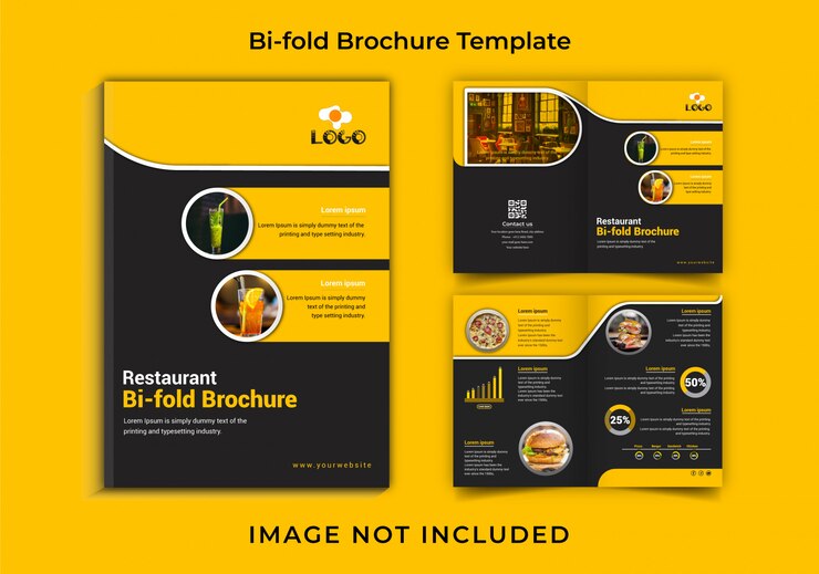 Brochura bi-fold de restaurante