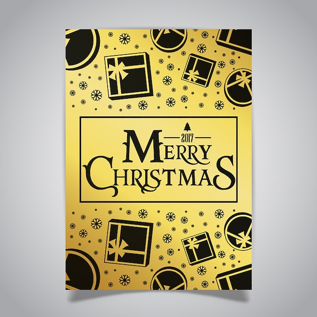 Brochura de natal colorido desenhada manualmente