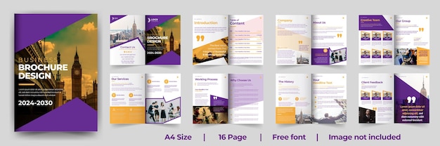 Brochura de perfil de negócios criativo e corporativo ou design de perfil de empresa com modelo premium