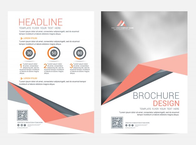 Brochura modelo flyer design vector fundo