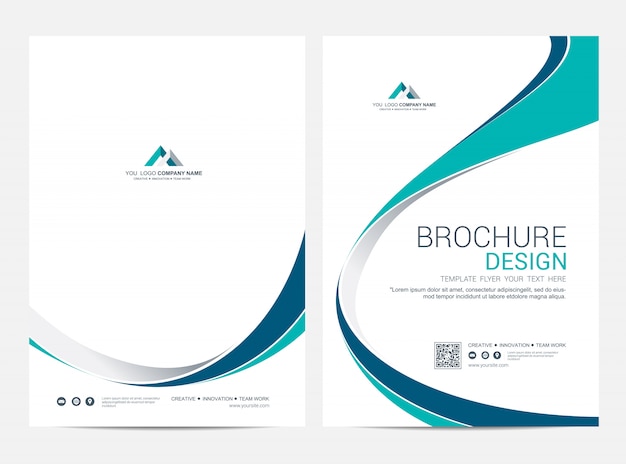 Brochura modelo flyer design vector fundo