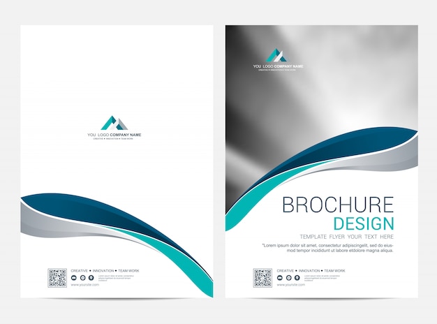 Brochura modelo flyer design vector fundo