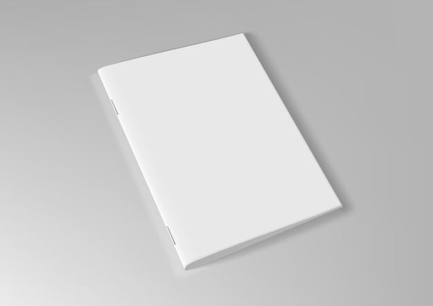 Brochura realista em branco, clara, de papel A4 bifold