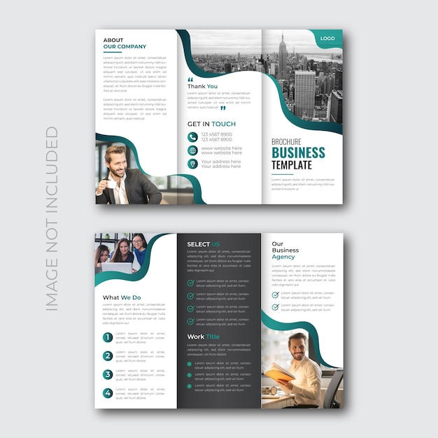Brochura tripla designação de brochura para o site da empresa