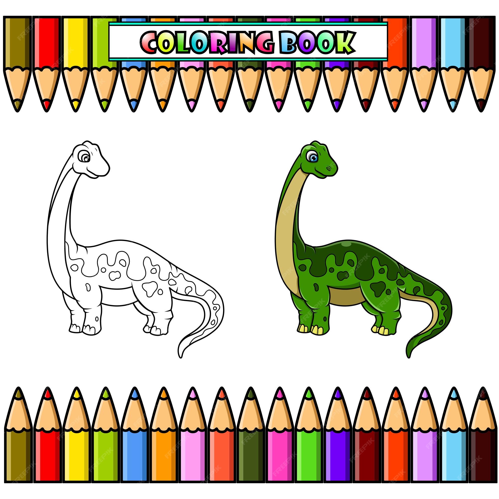  Livro de colorir para crianças dinossauros perigosos