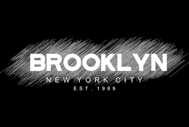 BROOKLYN design tipografia vector design texto ilustração sinal camiseta gráficos impressão etc