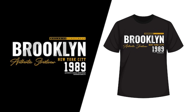 Vetor brooklyn jeans streetwear camiseta e vestuário